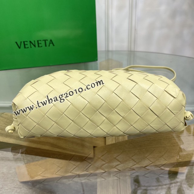 Bottega veneta高端女包 98061寬編織 寶緹嘉純手工編織羔羊皮女包 BV經典款小號編織雲朵包  gxz1403